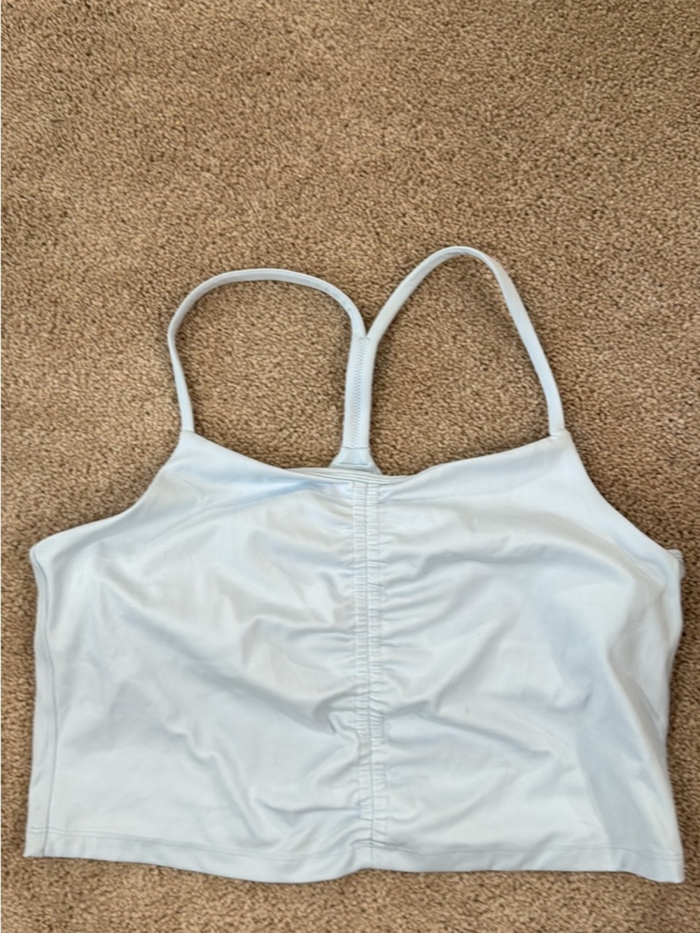 all in motion light blue racerback tank top